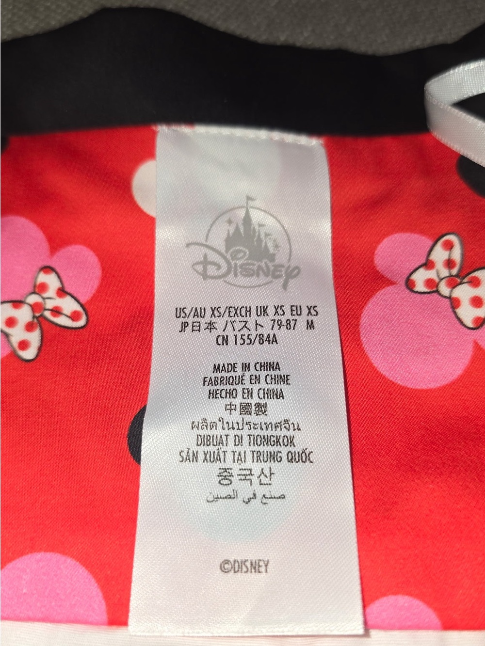 Disney Red Maxi Dress with Pink & Black Minnie Mouse Print - Picture 4 of 4